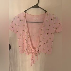 Hollister Floral Tied T shirt